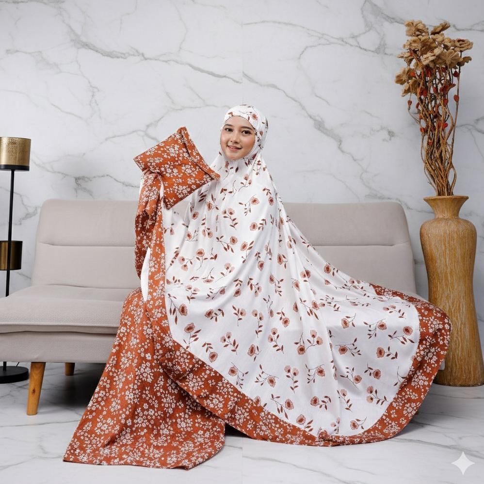 HOT PRODUCT MUKENA RUKUH KATUN RAYON JUMBO MOTIF BUNGA BATIK GIFT HADIAH RAMADHAN LEBARAN UMROH HAJI