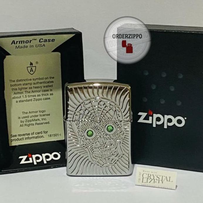 Zippo Armor Original Sugar Skull Design 49172