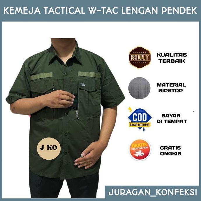 KEMEJA LAPANGAN PDL TACTICAL W-TAC LENGAN PENDEK - BAJU TACTIKAL PDL