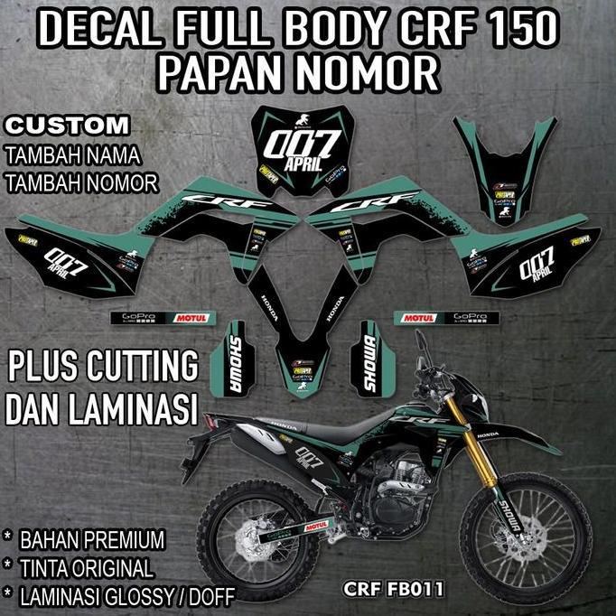 Decal Full Body CRF 150 Papan Nomor