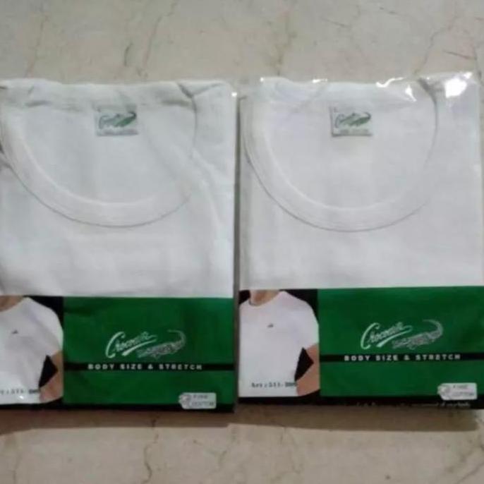DF100 - Kaos dalam crocodile oblong putih T-shirt kerah O neck 809 khusus putih Baju Pria Pendek Bul