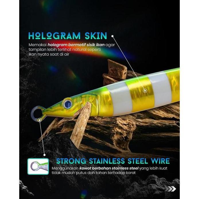 Umpan Palsu Pancing Go Strike by Versus KAZUO Metal Jig (150gr) Murah - Toms Fishing
