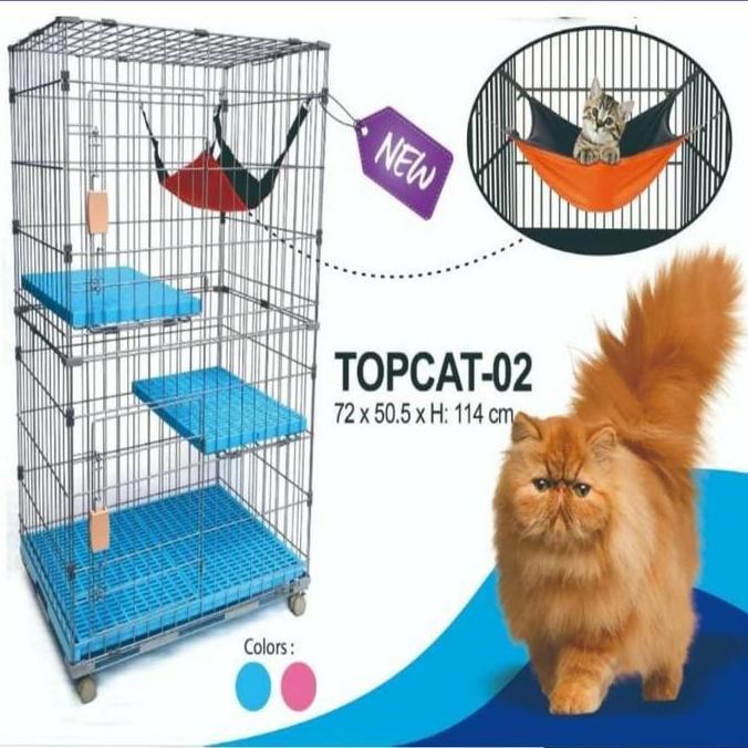 kandang kucing TopCat-02 tingkat / kandang kucing tingkat
