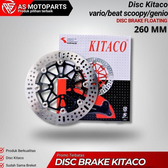 Piringan Cakram Depan KITACO Disk 260MM Vario 150 New Lubang 4 Disc Vario150 260 MM KITACO CNC