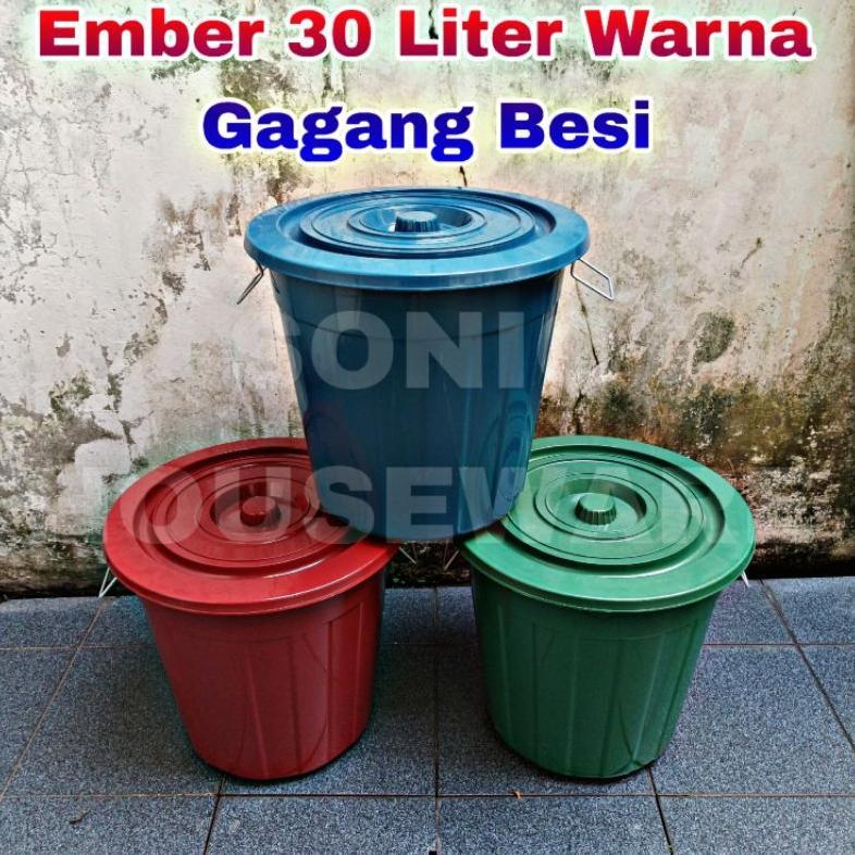 CALVIERACATALOG EMBER 30 LITER TUTUP TONG GENTONG EMBER TIMBA MANDI AIR CUCI TANGAN TERAS BALKON MUR