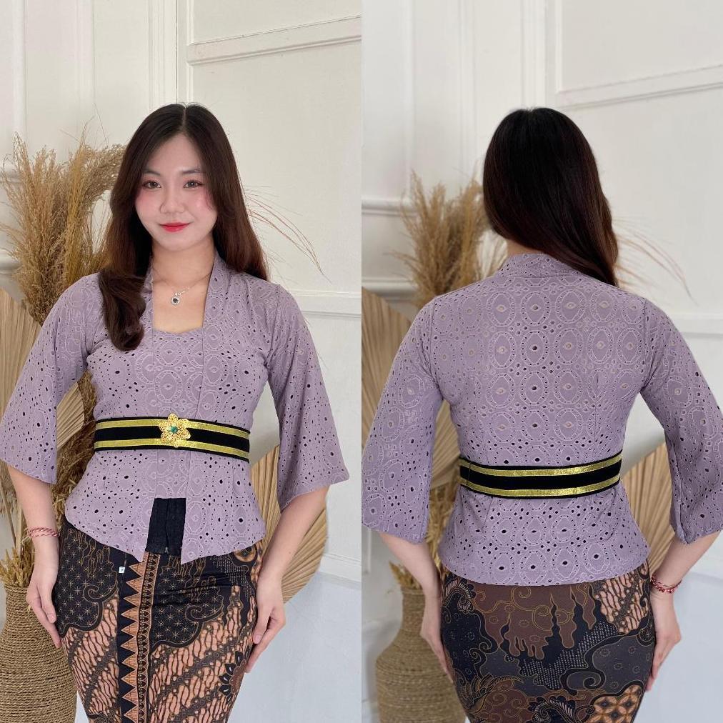 NEW KEBAYA SAJA/KebayaWulan/KebayaBaliModern/Kebaya Lengan Lonceng/atasan kebaya polos/remaja dan de