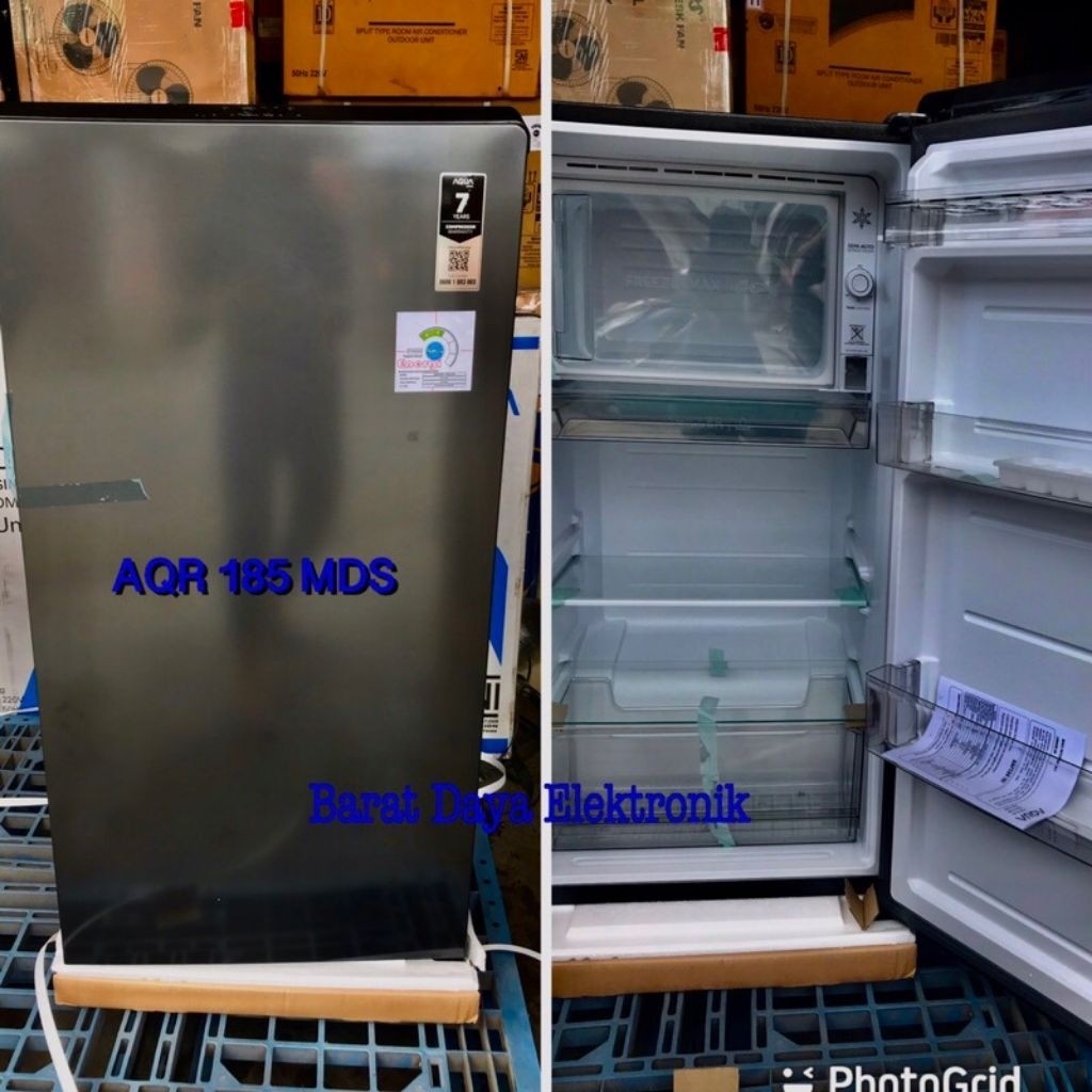 kulkas aqua 1 pintu 185 ms freezer besar free ongkir palembang