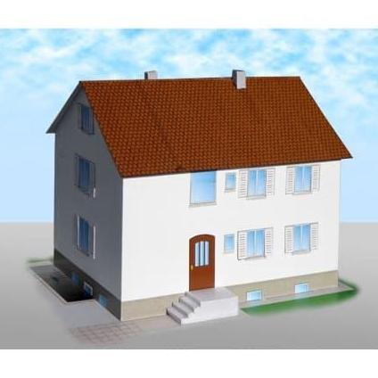 (Mainan Kertas) DIY Papercraft Diorama Rumah Strassdorf 1953