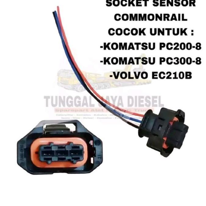 Socket Sensor Pressure Commonrail Komatsu Pc300-8 Pc300 8 Pc 300-8 - 153 Baru