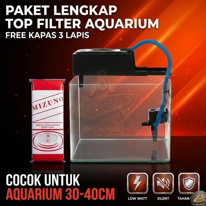 Dbwahyutoko - PAKET LENGKAP BOX SET FILTER POMPA AQUARIUM DENGAN BOX MINI TOP FILTER LENGKAP 800 LIT