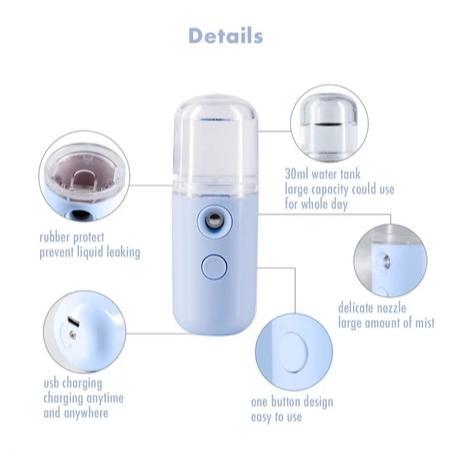 Cuci Gudang Nano Spray Portable Mini Usb - Mist Sprayer Pelembab Wajah - Serbaguna - Termurah