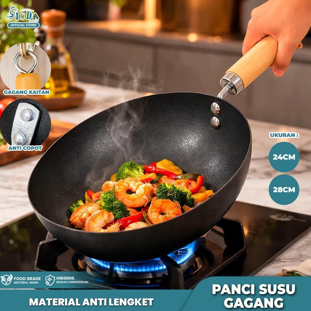 Wajan Penggorengan Anti Lengket Batu Medis / Medical Stone Non-Stick Frying Pan