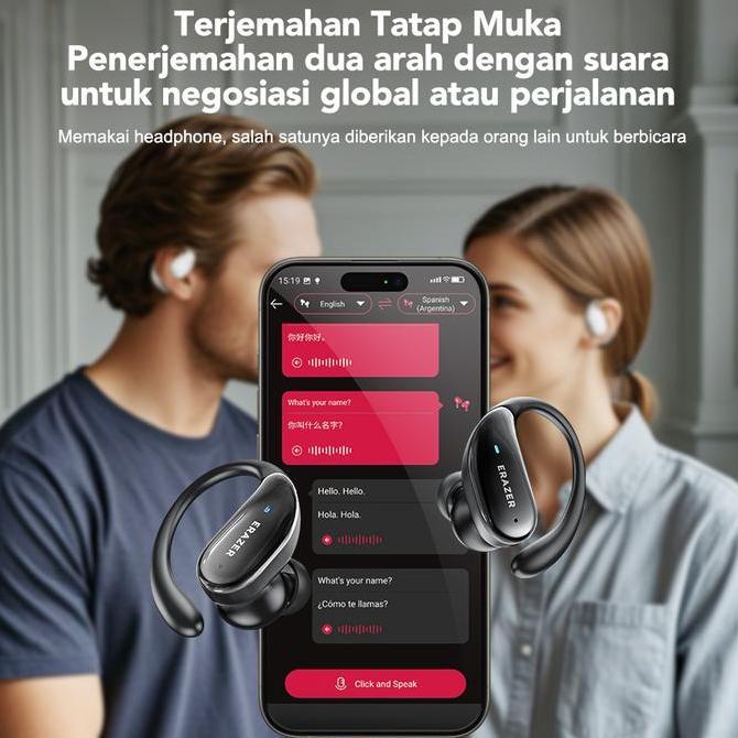 Lansungkirim- Lenovo Erazer Xt80Pro Headset Terjemahan Pintar Ai True Wireless Bluetooth Earphone Sp