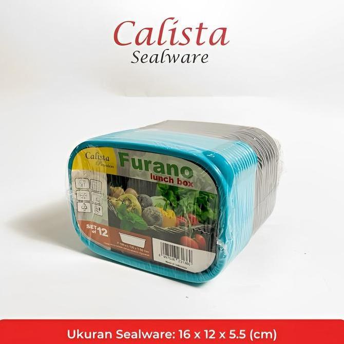 Lansungkirim- Calista Furano Smoke 6 Pcs Set Kecil Ukuran 550 Ml Wadah Set Kotak Penyimpanan Cemilan