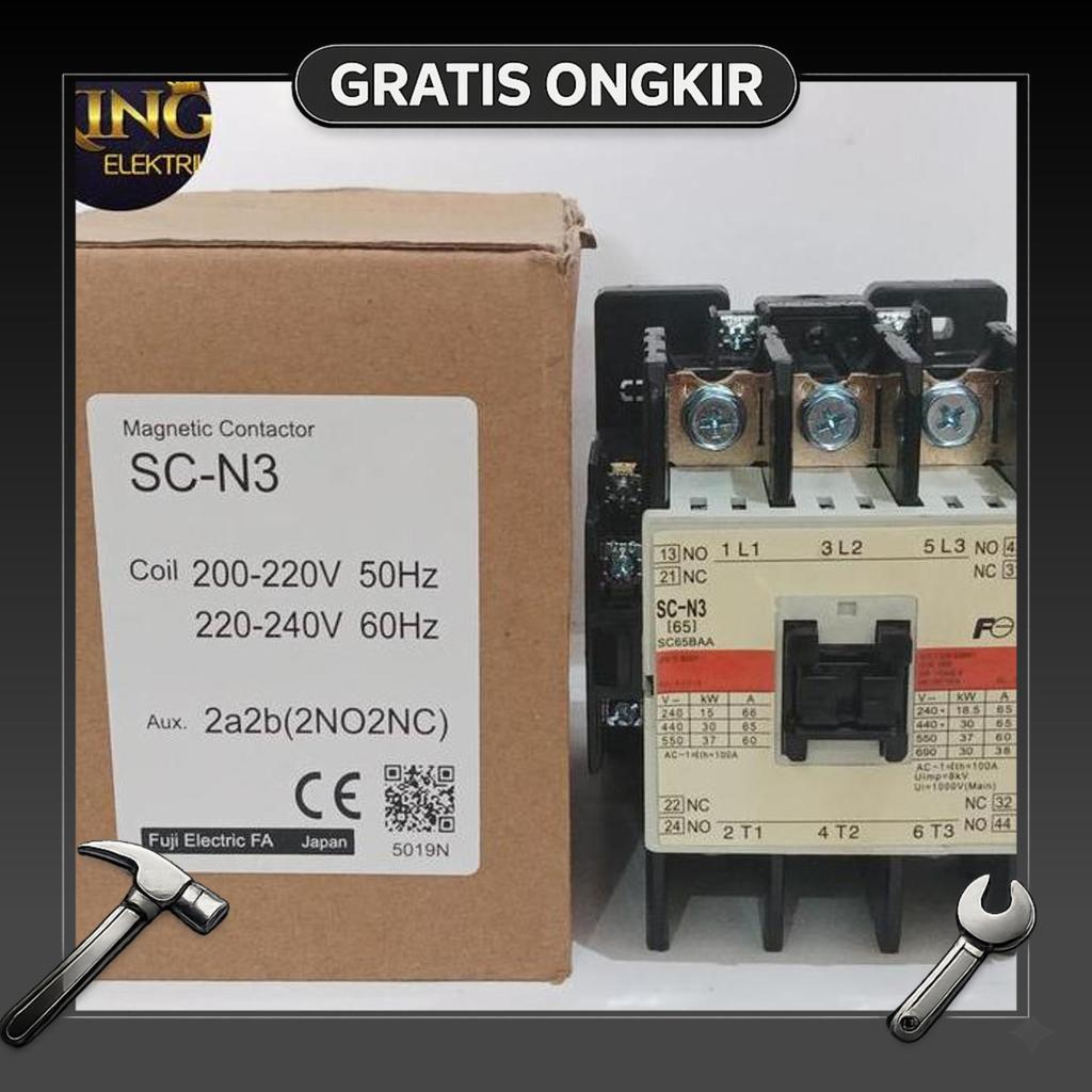 Magnetic Kontaktor / Contactor Fuji Sc-N3 Scn3 Scn-3 Elektrik Magnetik