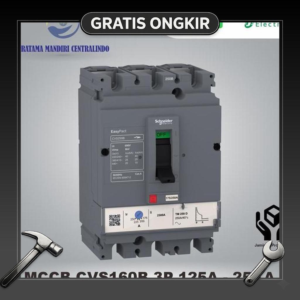 Mccb 3P 125A Cvs160B Schneider 3 Phase 125 Ampere - 25Ka Lv516302