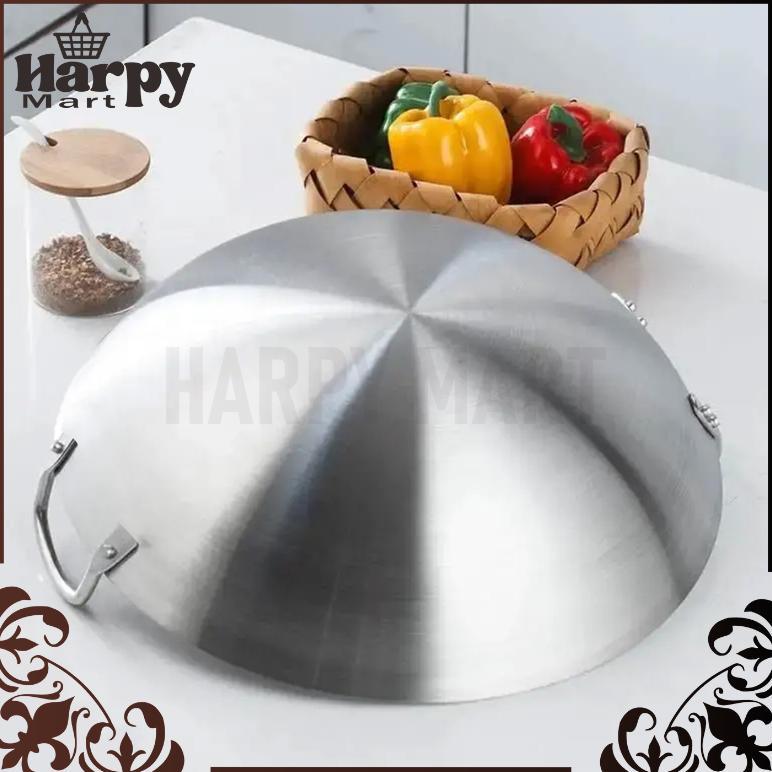 BESTPROMO Wajan Kuali premium tebal/kuali Stainless steel/Wajan Stainless - Kuali Besar Katel Anti L