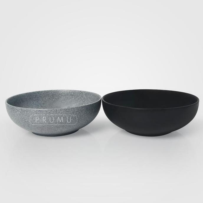 Essen- Prumu Melamine Stone Mangkok Ceper 7 Inch - Golden Dragon W7107A