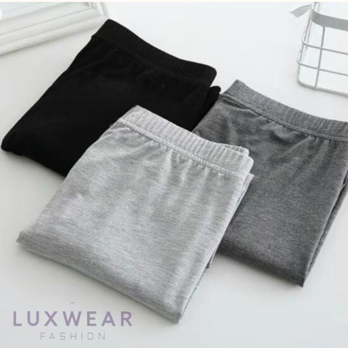 KEKINIAN PAKET LEGGING KAOS 3 PCS 3/4 Pendek Celana Legging Kaos Fit Lembut Standar Nyaman Stretch D