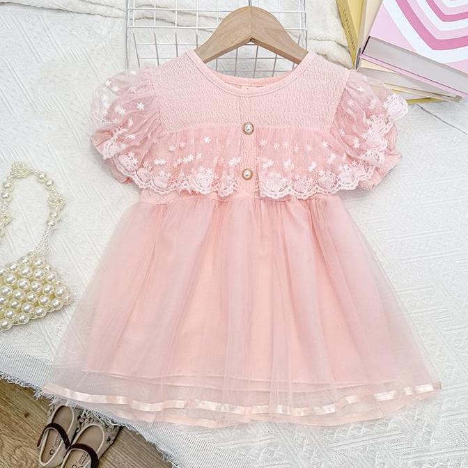 Wakeup- Angenius Dres Anak Perempuan Pendek Dengan Bahan Knit & Tutu Tile Premium Style Kekinian Baj