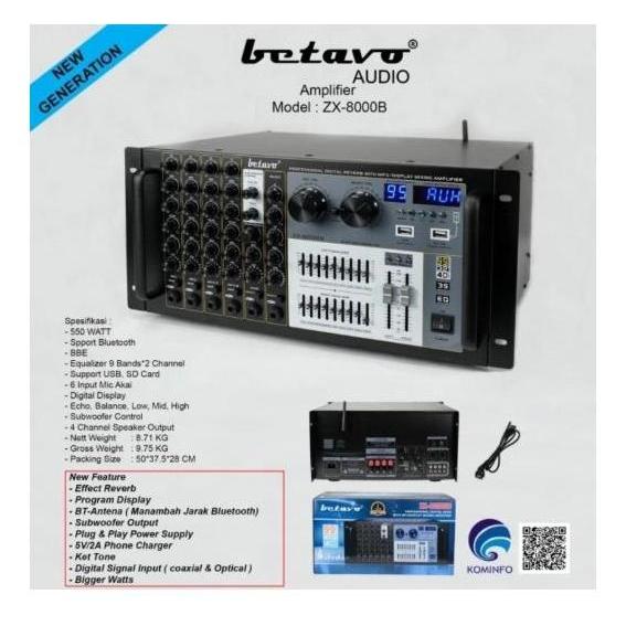 Sale Power Amplifier Betavo Zx8000B Zx 8000B Zx8000 B Original