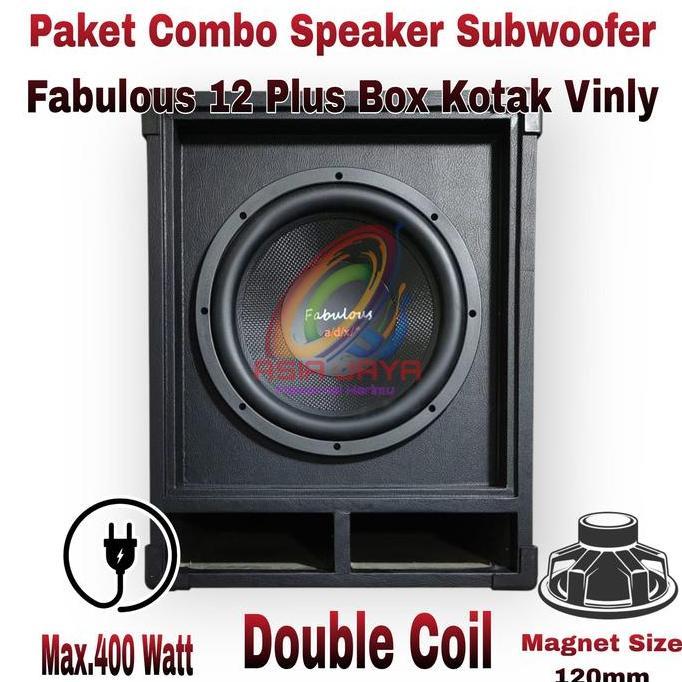 Sale Paket Combo Speaker Subwoofer Adx Fabulous 12 Inch Double Coil Plus Plus Box Kotak Vinyl 12 Inc
