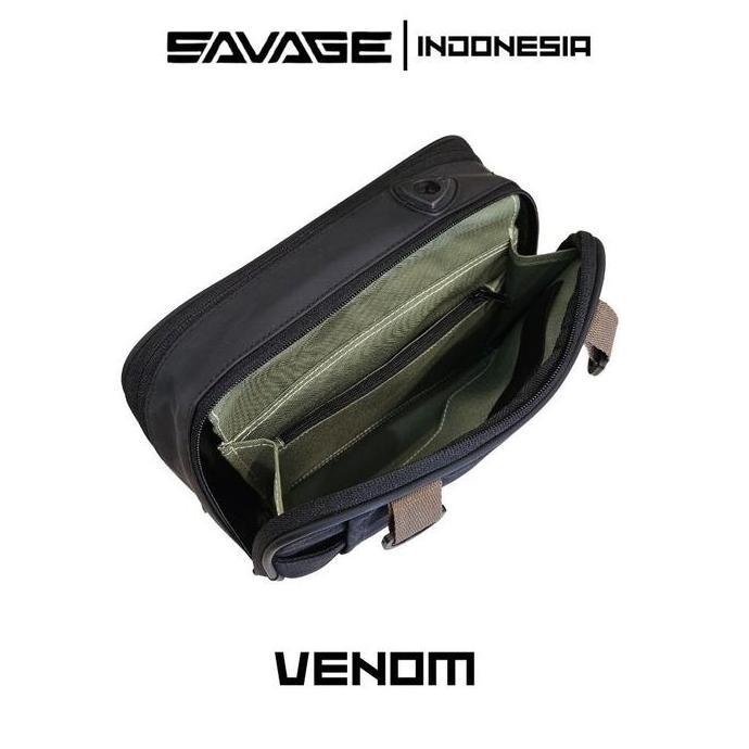 Tas Selempang Minimalis Savage Venom Tas Selempang Sling Bag Pria Wanita Aesthetic Kanvas Canvas Wai