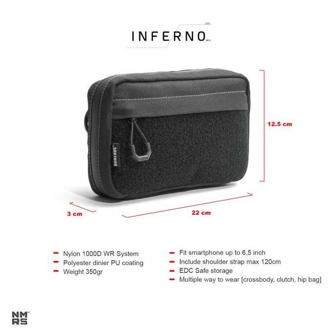 Tas Pria Numerus Inferno Edc Hand Bag / Tas Selempang Pria
