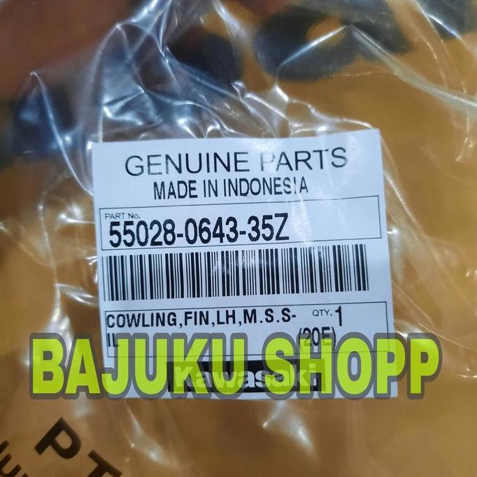 Fairing Sirip Bawah Kawasaki Ninja 250FI 2018 Original Ready Stock