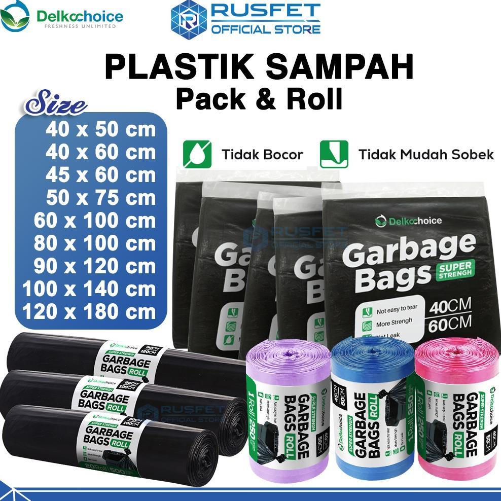 Kantong Plastik Sampah PACK ROLL Tebal Trash Bag Premium Besar Termurah DELKOCHOICE
