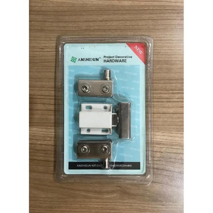 Engsel Pivot Lemari Kaca Showcase Single Dengan Magnet Pintu Single