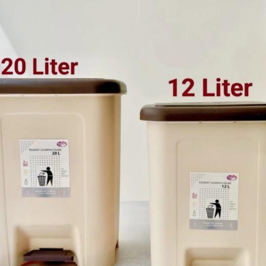 Tempat Sampah Plastik Tutup Injak Tong Sampah Lovenia 12 Liter 20 Liter Besar