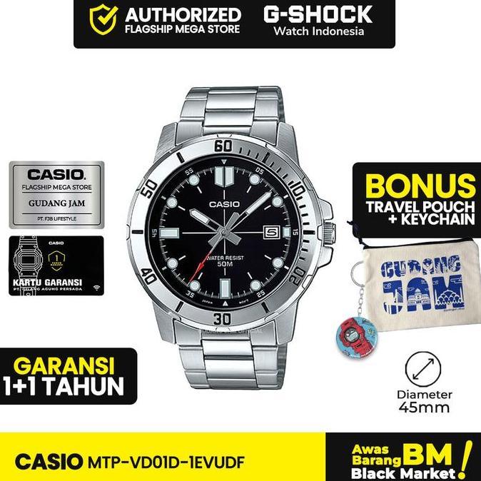aqonik.id - casio general mtp-vd01d-1evudf | jam tangan pria | analog | anti air | original | casio 