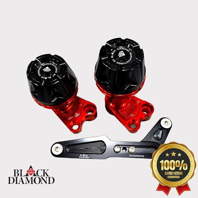 Jalu Knalpot AEROX NMAX XMAX LEXI V4 Slider Knalpot Black Diamond