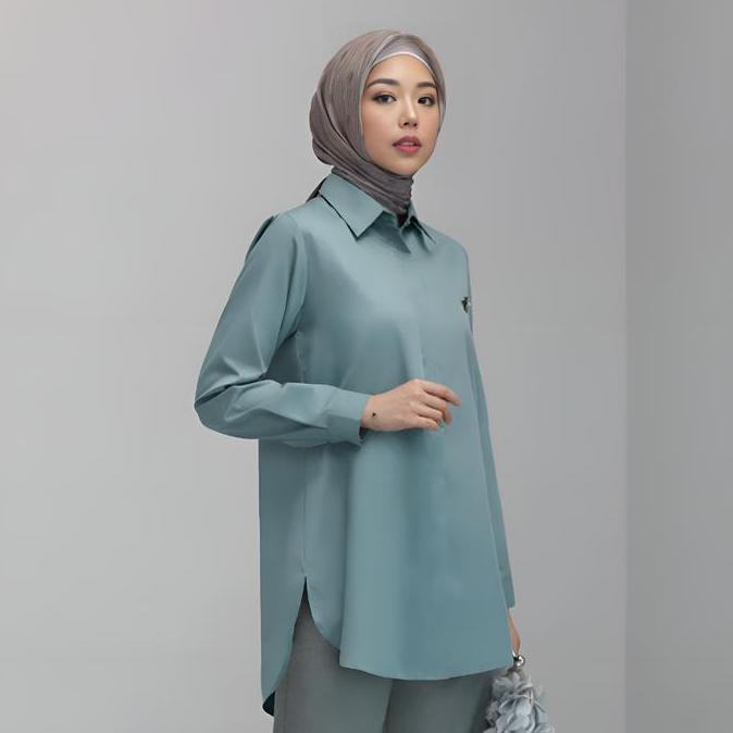 Nidi.id - Everyday Kemeja Wanita Basic Rapih Anti Kusut Baju Kerja Kemeja Formal Baju Kantor Kain To