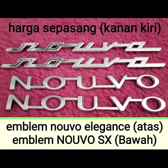 emblem logo nouvo elegance & nouvo SX  pnp nouvo z dan lele warna chrome