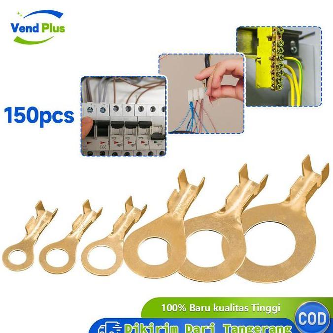 150PCS TERMINAL SKUN RING BULAT SKUN BAUT SKUN AKI KONEKTOR KABEL GEPENG SKUN AKI MASSA MOBIL MOTOR 