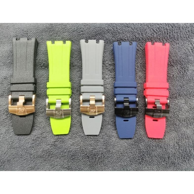 Strap Tali Jam tangan  Rubber AP Audemars Piguet Royal oak Offshore + Buckle aksesoris jam