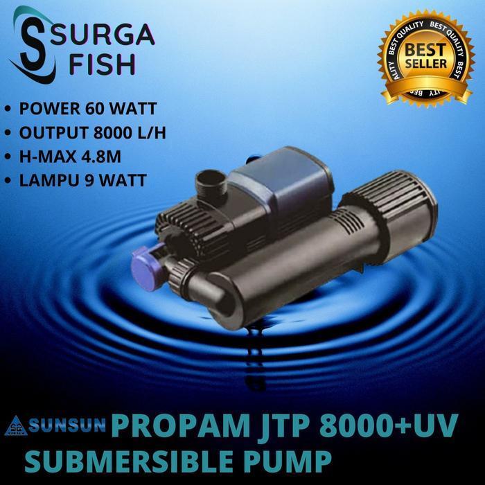 POMPA CELUP SUNSUN PROPAM JTP 8000 UV PLUS JTP8000UV lph kolam ikan AQ