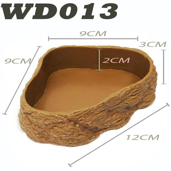 Effort- Wd013 Waterdish Feeding Dish Fooddish Tempat Wadah Air Minum Makan Kalsium Reptile Leopard G