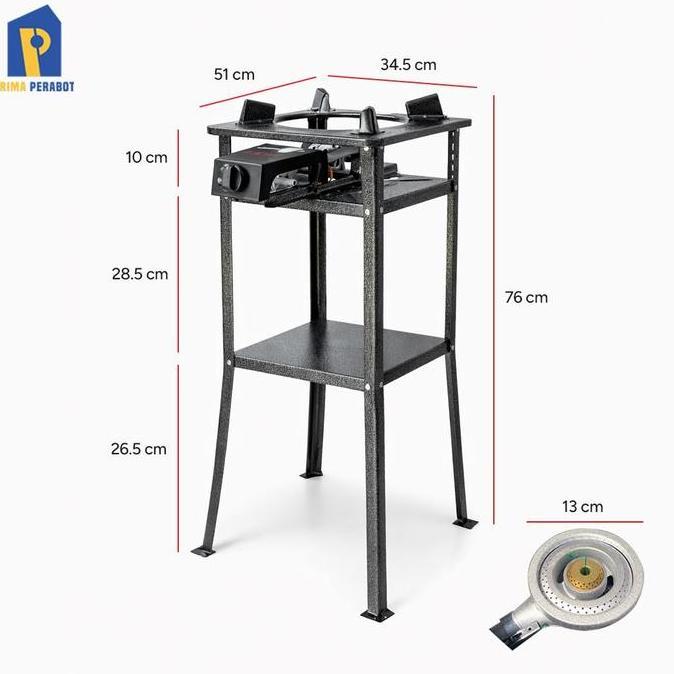 Kompor Gas High Pressure Hock Hc-120Th + Kaki Meja Api Besar
