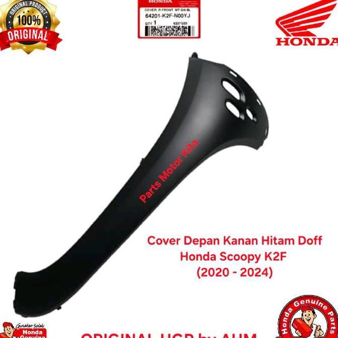 64201K2FN00YJ COVER DEPAN KANAN HITAM DOFF HONDA SCOOPY K2F (2020 - 2024) ORIGINAL HONDA AHM HARGA K