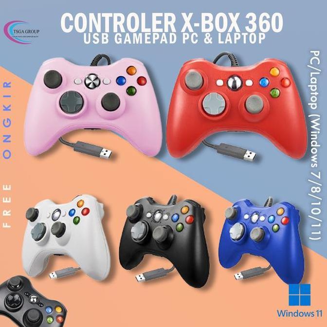 Controller Xbox 360 Stick Xbox360 Controller Xbox Gamepad Kabel Wired Stik Xbox 360