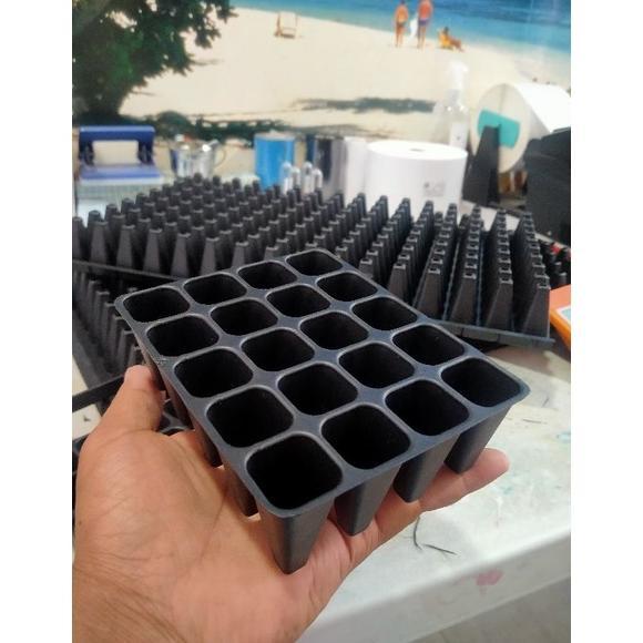 Promo Cod [Beli 10 Gratis 1] Tray Semai  20 Lubang Custom / Mini Pottray ><