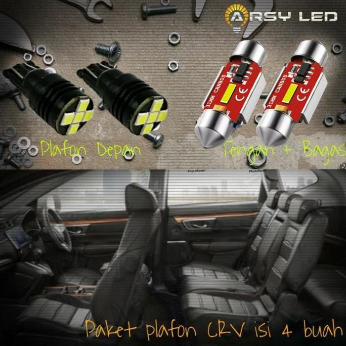 Arsy Led Lampu Plafon Kabin Mobil Crv Cr-V Isi 4 Gen5 Super Terang