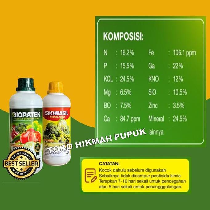 Pupuk Hemat 2 Botol Perbanyak Buah Jeruk Limo dan Atasi Hama Tanaman Padi BIOPATEK & BIOWASIL Pupuk 