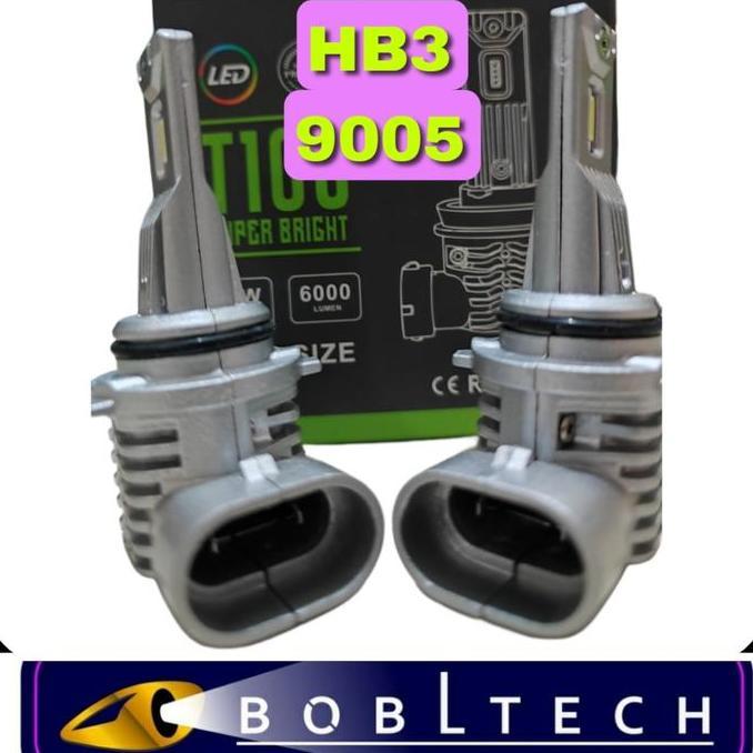 Bobltech Lampu Headlamp Foglamp Mobil Led Hb3 9005 8000Lm T100 Super Bright Car