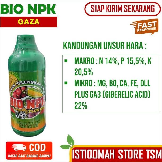 Pupuk Untuk Menghijaukan Daun Padi BIO NPK GAZA 500ML Pupuk NPK Cair Semprot Pupuk Daun Padi Paling 