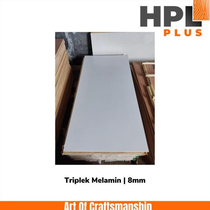 Triplek Melamine 8 mm Putih Doff | Kayu Lapis Premium Furniture Kitchen Set Interior | Single Face M