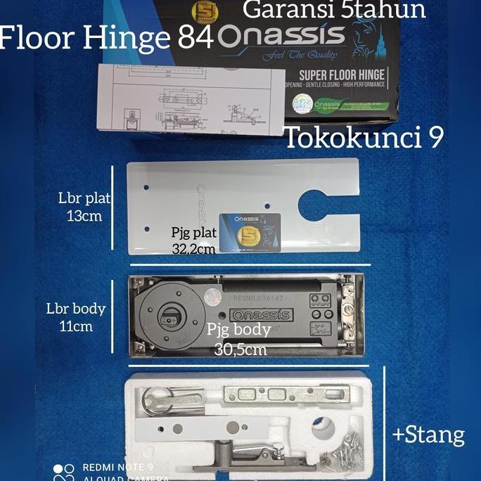 Floor Hinge Onassis FH 84 Engsel Tanam Onassis Engsel Pintu Kaca